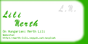 lili merth business card